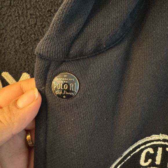 RALPH LAUREN POLO NEW YORK CITY SNAP BUTTON HOODIE SWEATSHIRT (XL) - Picture 9 of 13